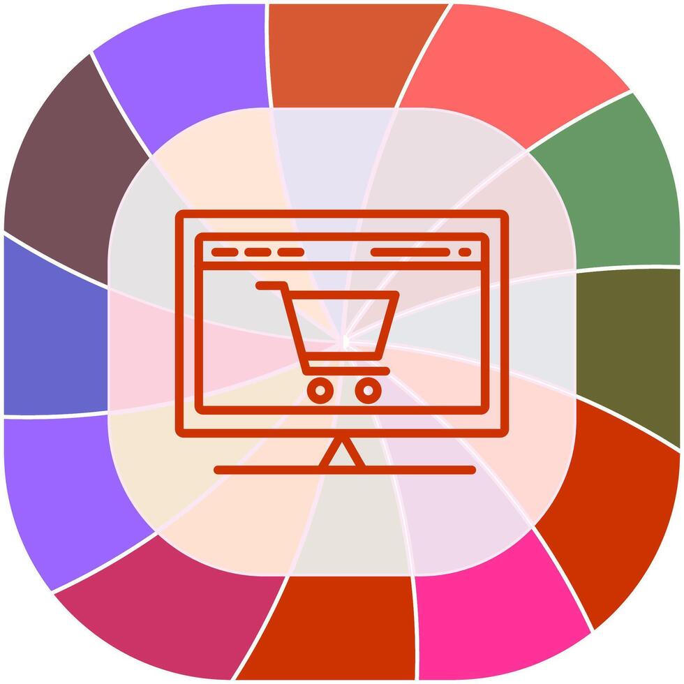 icono de vector de configuración de comercio electrónico