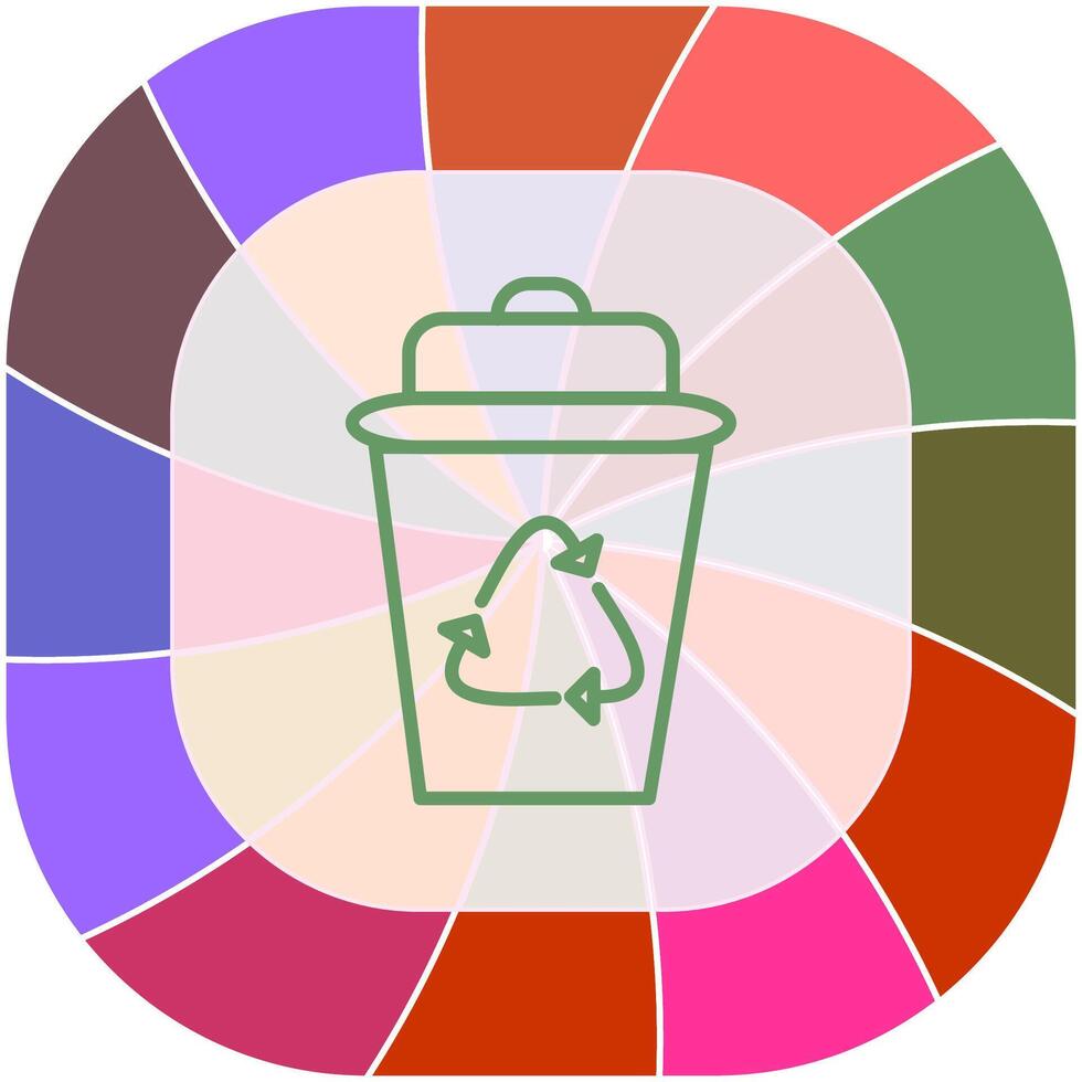 icono de vector de papelera de reciclaje