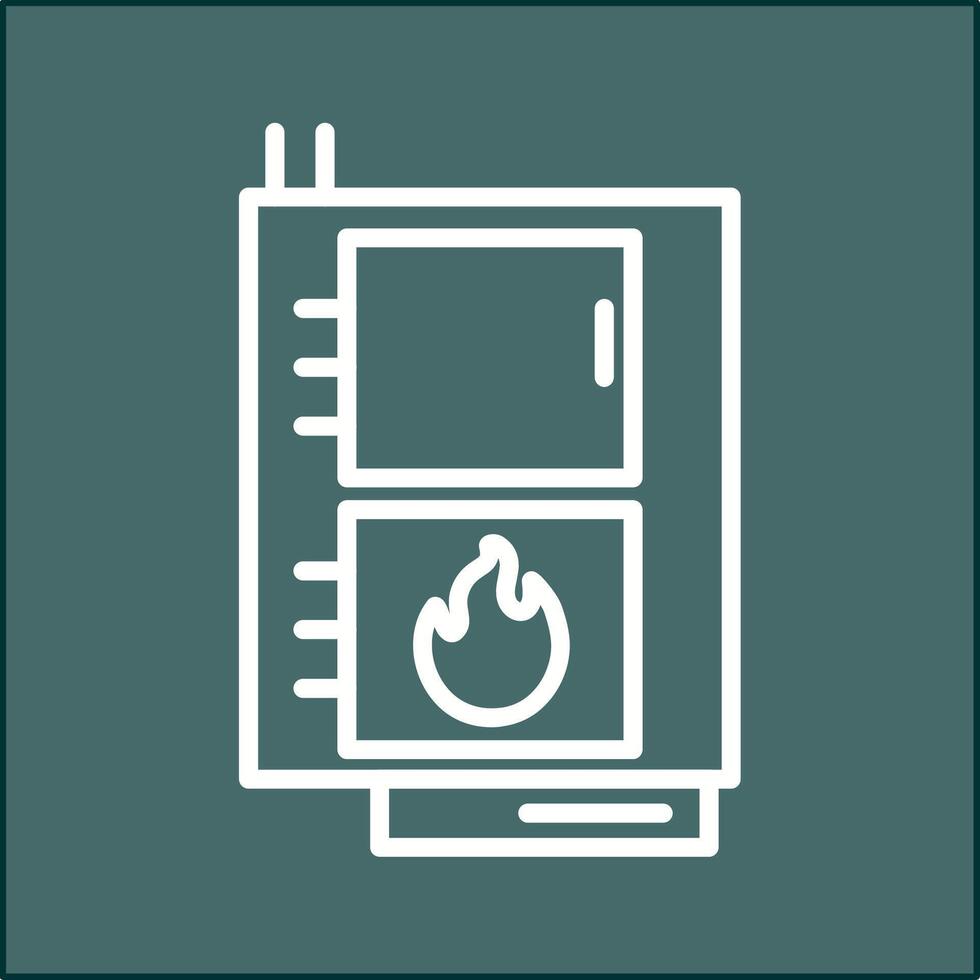 icono de vector de caldera de combustible sólido