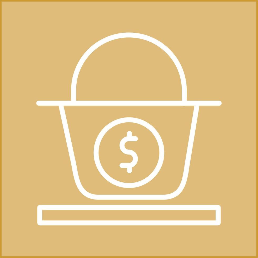 Dollar Basket Vector Icon