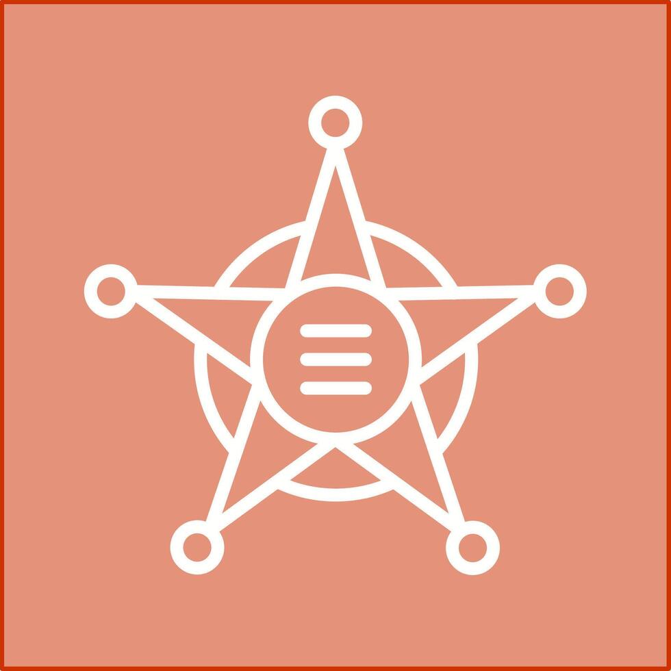 Sheriff Badge Vector Icon