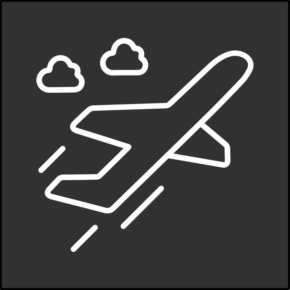 icono de vector de despegue de vuelo