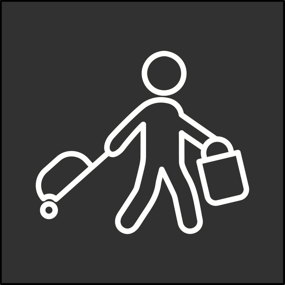 icono de vector de bolsa de transporte