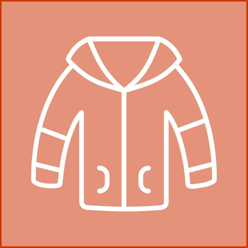 icono de vector de chaqueta de invierno