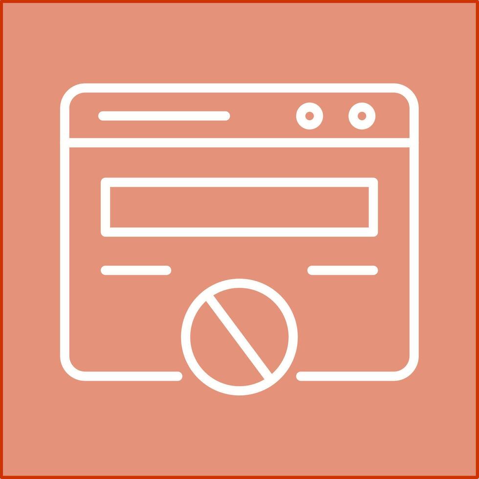 Block Website Vector Icon