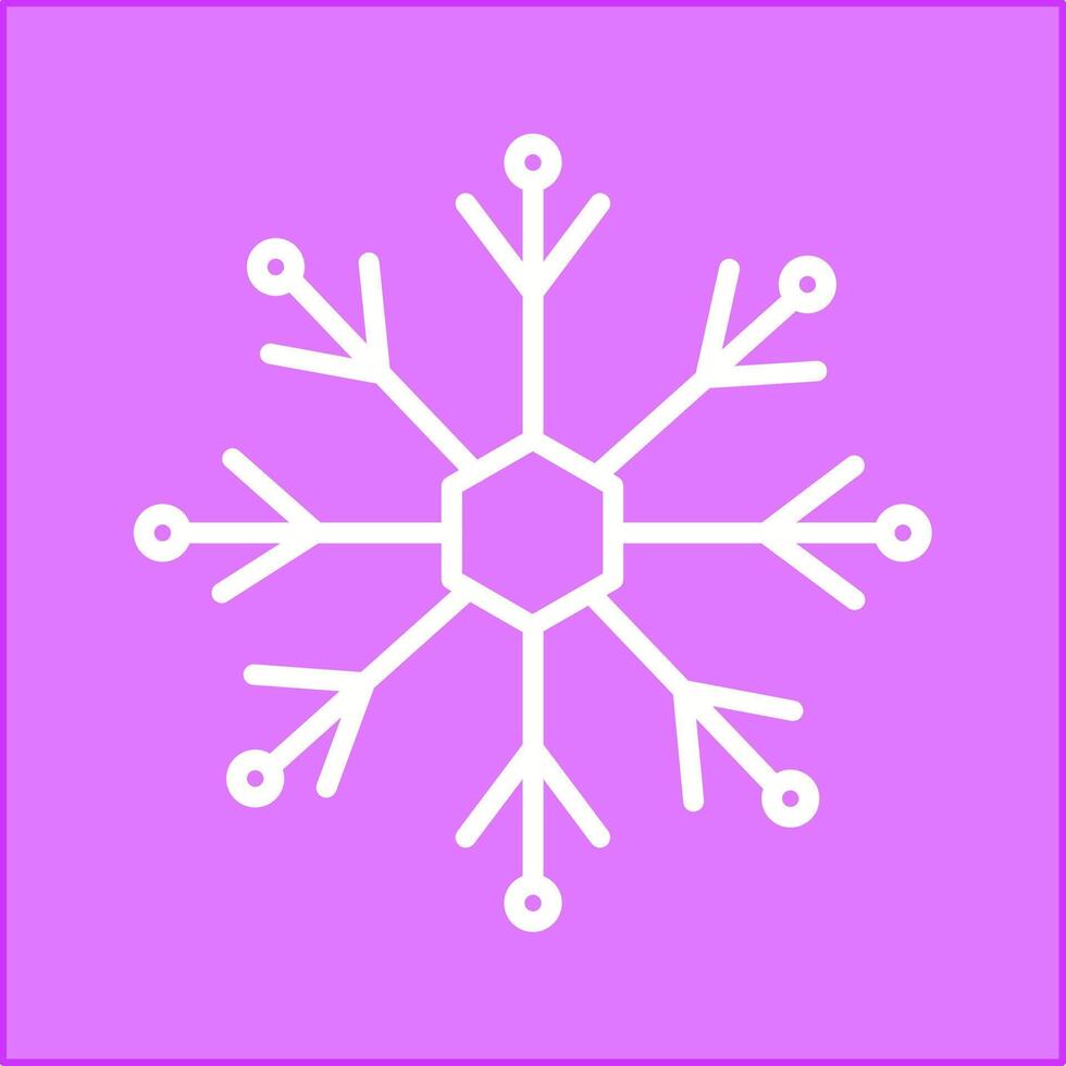 icono de vector de copo de nieve