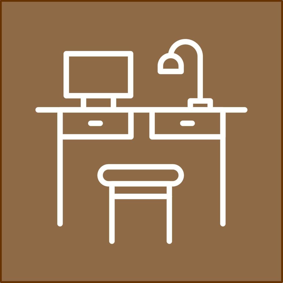 Simple Desk Vector Icon