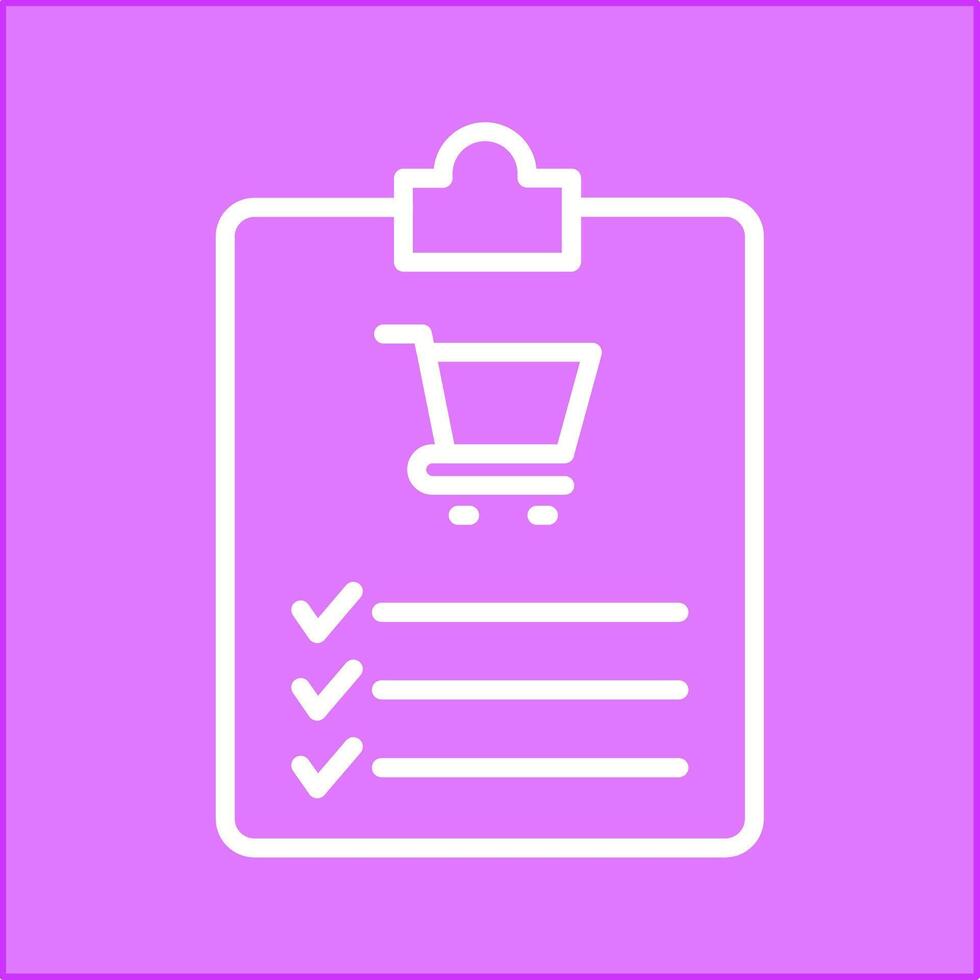 Shopping List Vector Icon