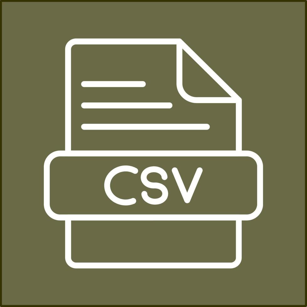 icono de vector csv