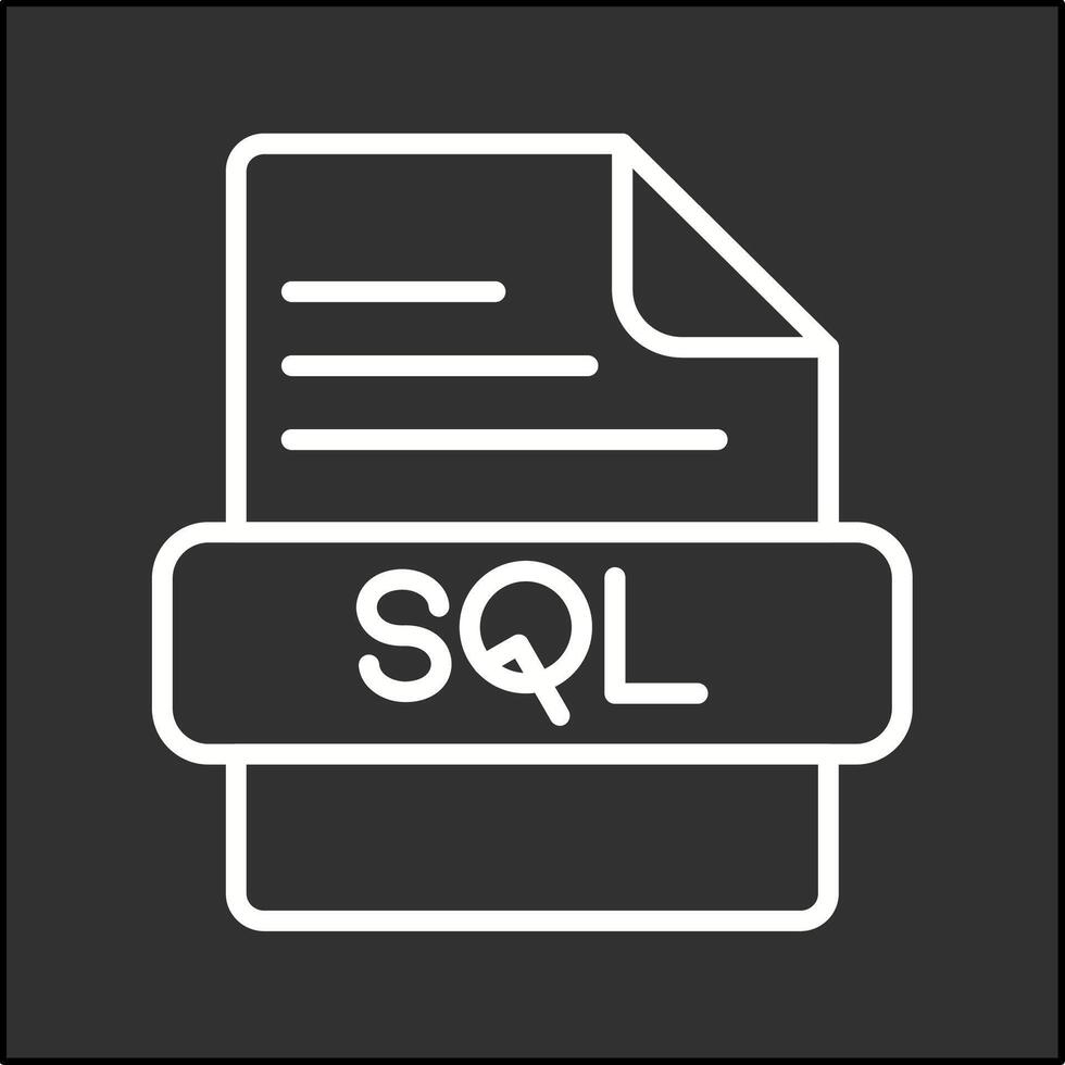 icono de vector de sql