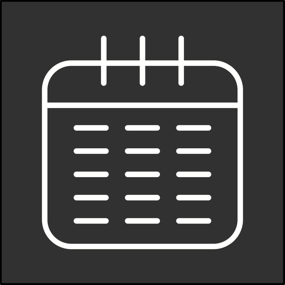 icono de vector de calendario