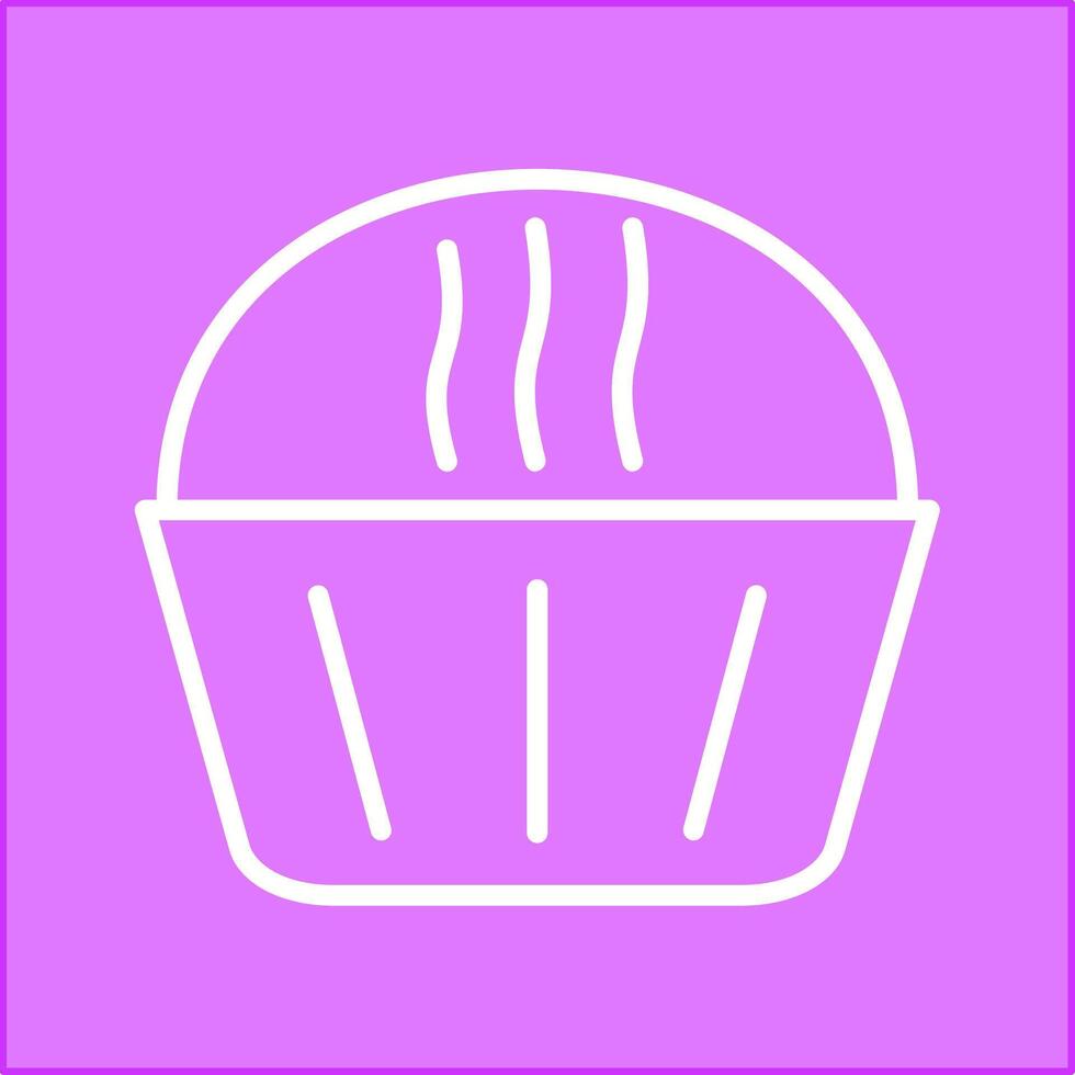 icono de vector de muffin de crema