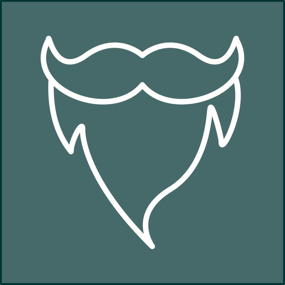 barba y Bigote ii vector icono