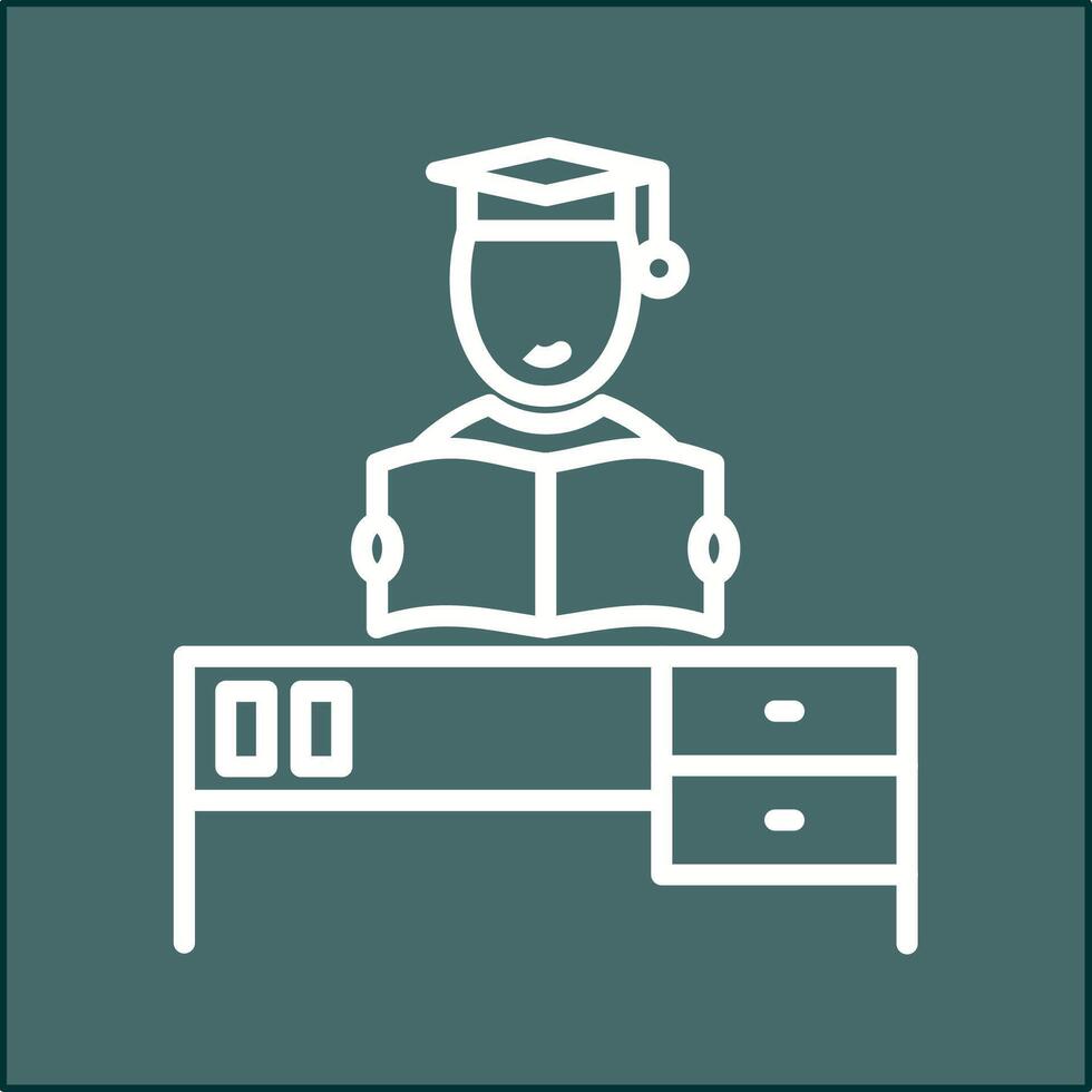 Studying on Desk II Vector Icon