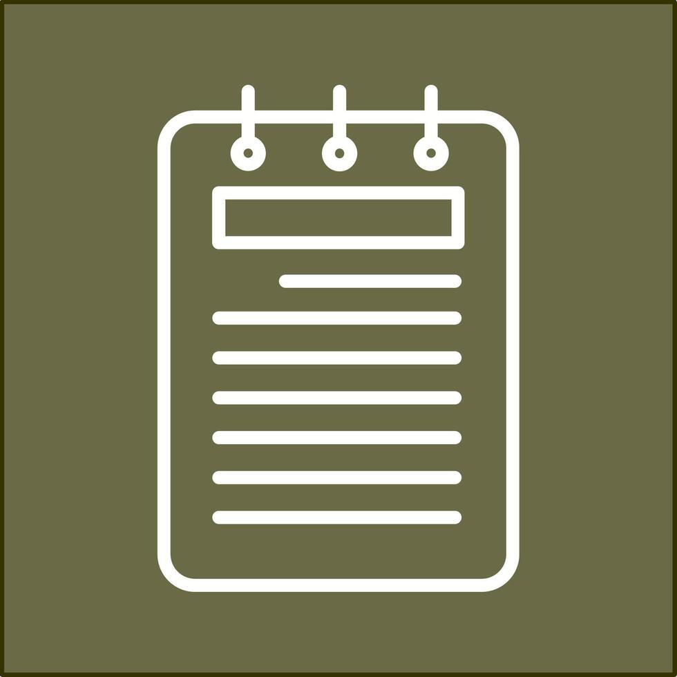 Notepad Vector Icon