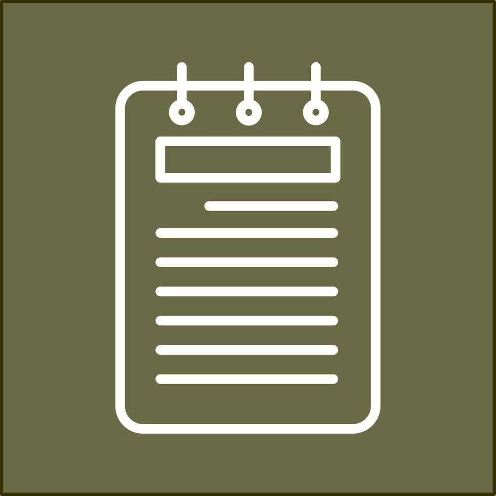 Notepad Vector Icon