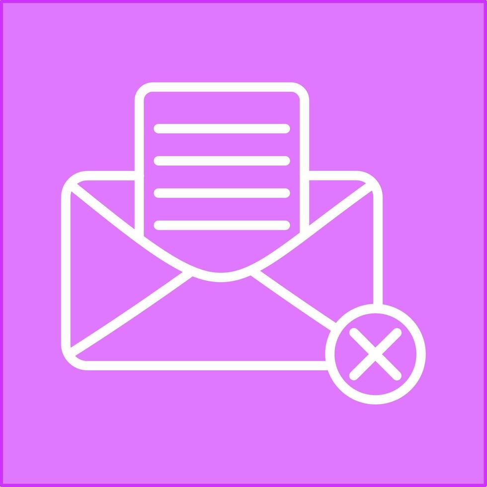 Rejection Of A Letter Vector Icon