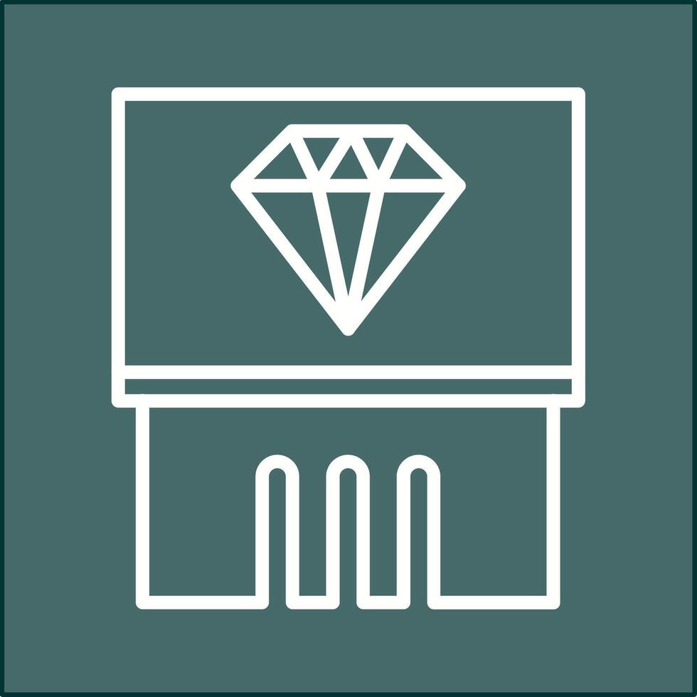 icono de vector de exhibición de diamantes