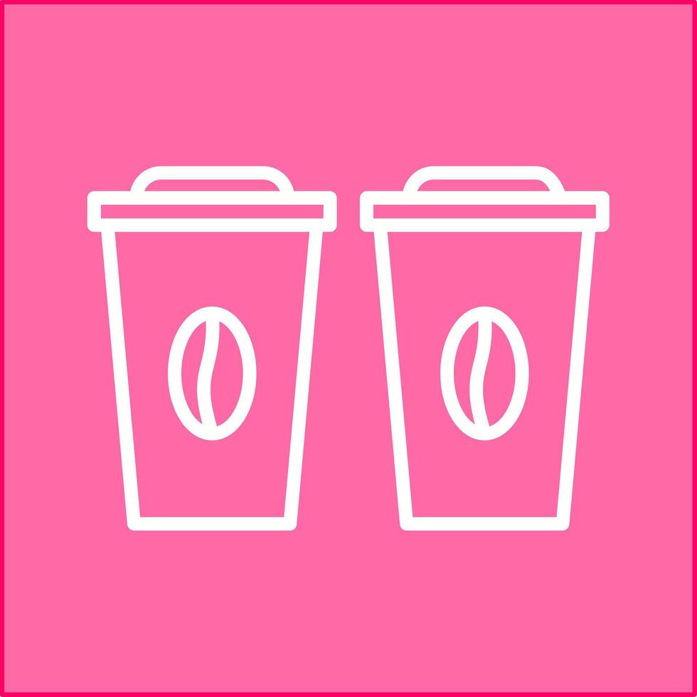 Two Coffees Vector Icon