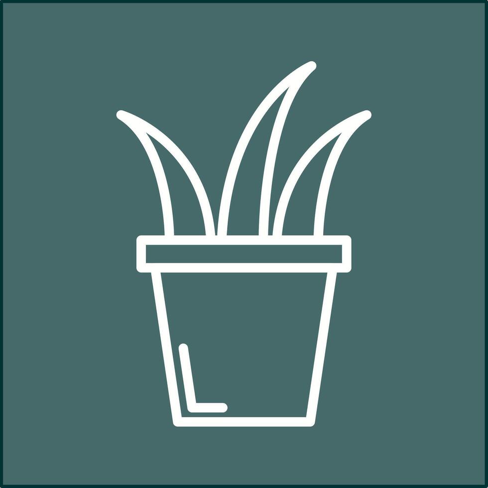 Grass Pot Vector Icon