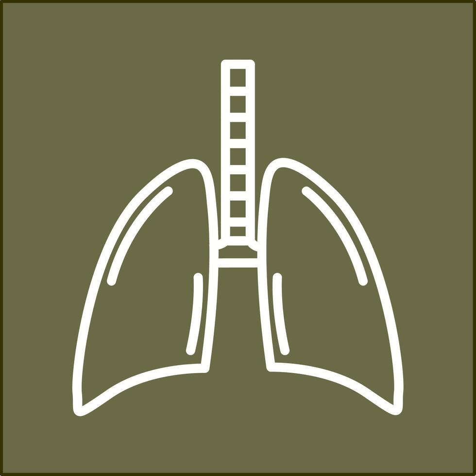 icono de vector de pulmones