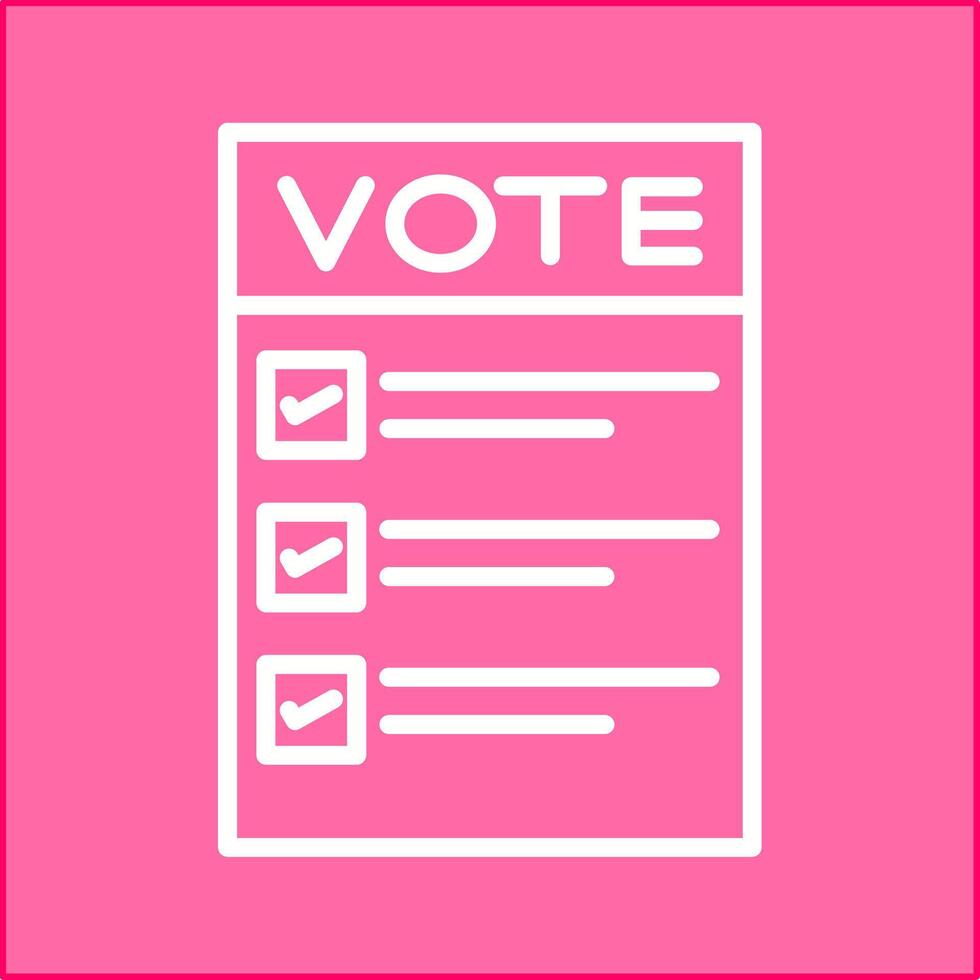 Ballot Paper Vector Icon