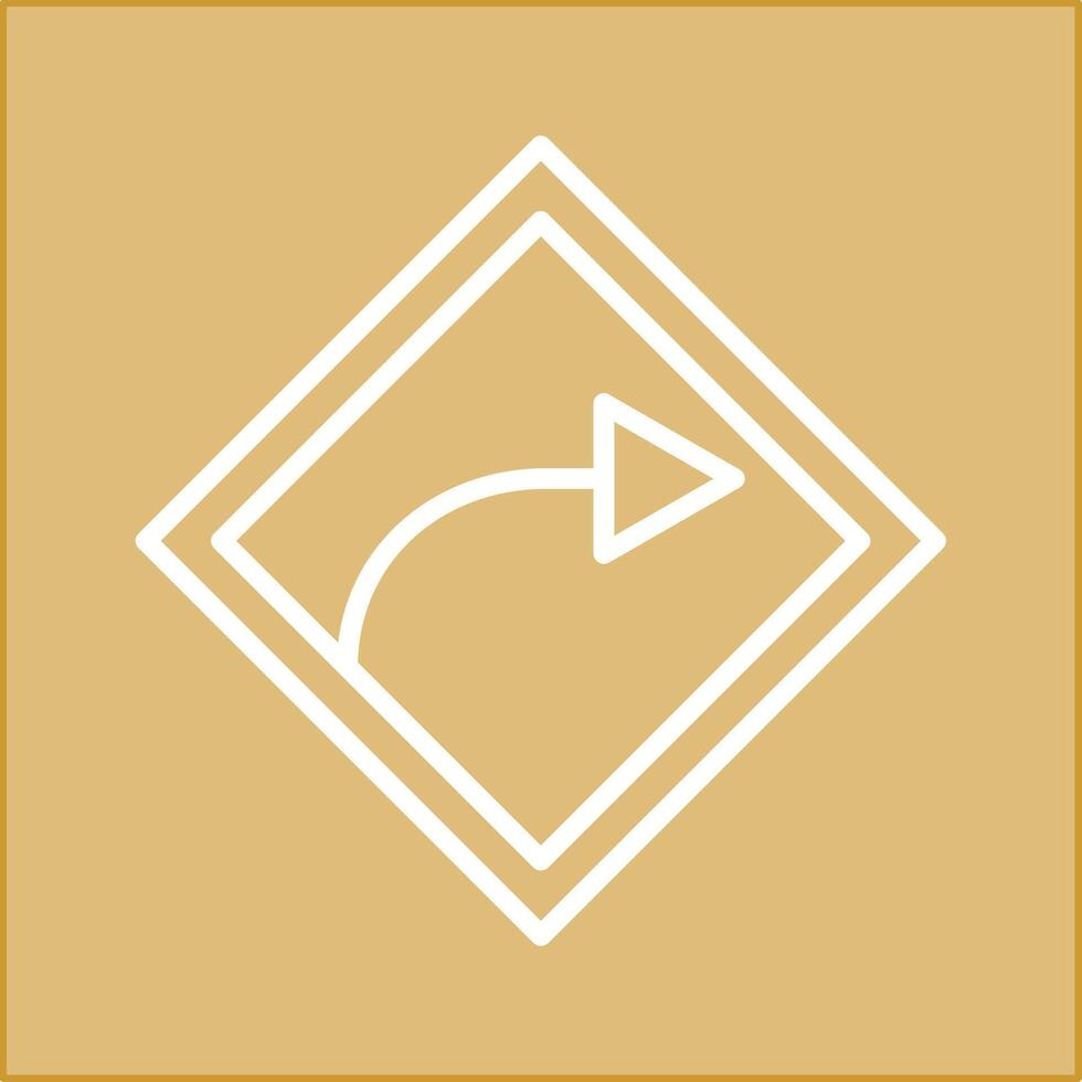 Right Turn Vector Icon