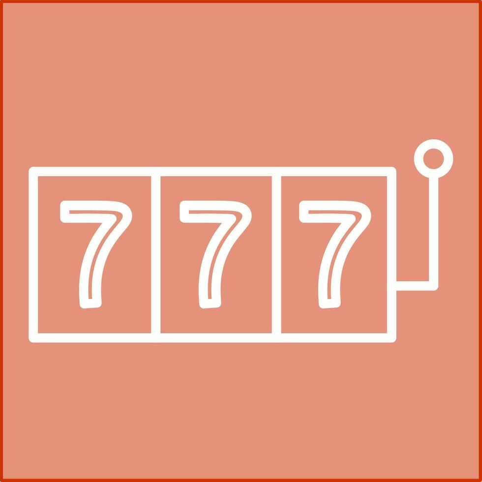 Slot Machine with Sevens Vector Icon