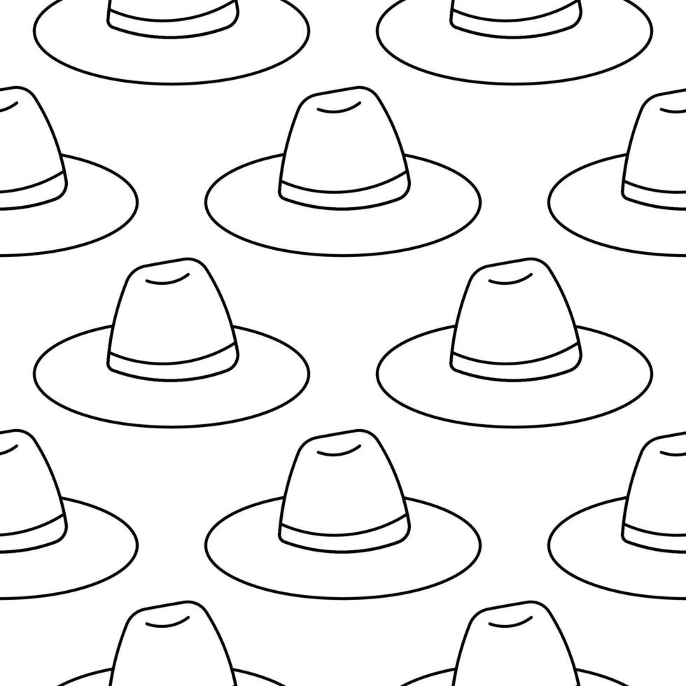 Straw hat Summer pattern Protect head sun vector
