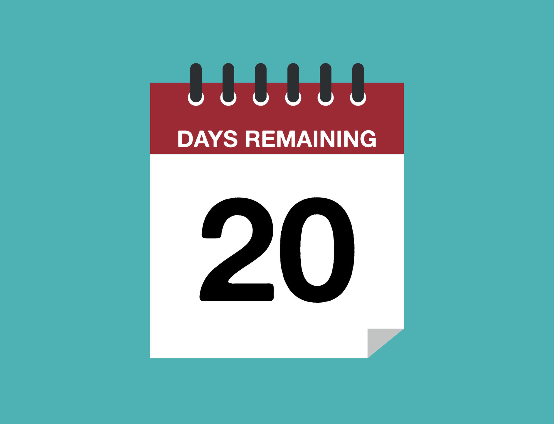 20 days remaining. Remaining calendar days, time counter 41137414