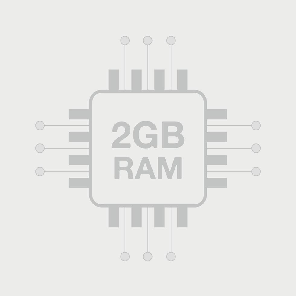 2 GB RAM memory. Data processing with intelligent hardware, RAM circuit vector