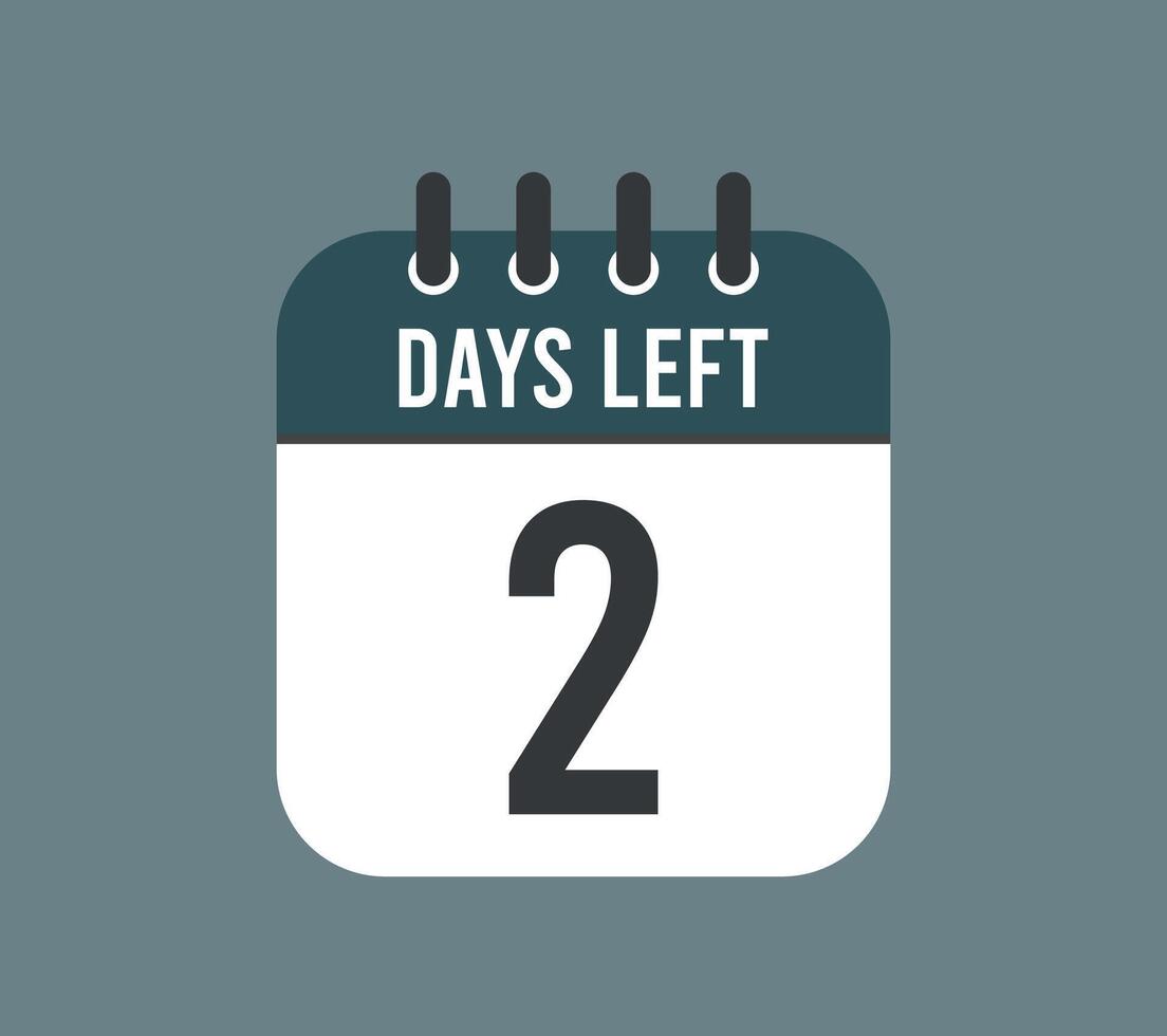 2 days left, countdown. Calendar vector for remaining days 41137473 ...