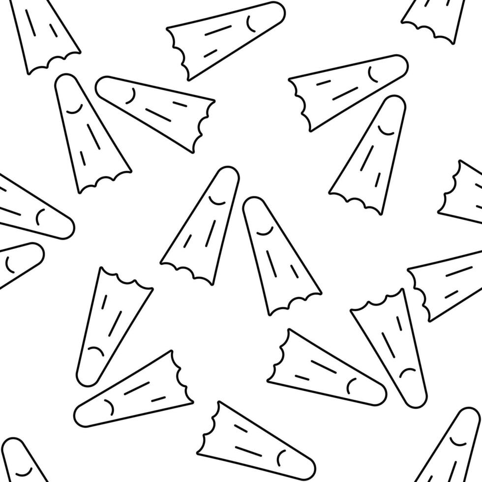 Swimming fins Diving Suit Sports Seamless Pattern vector