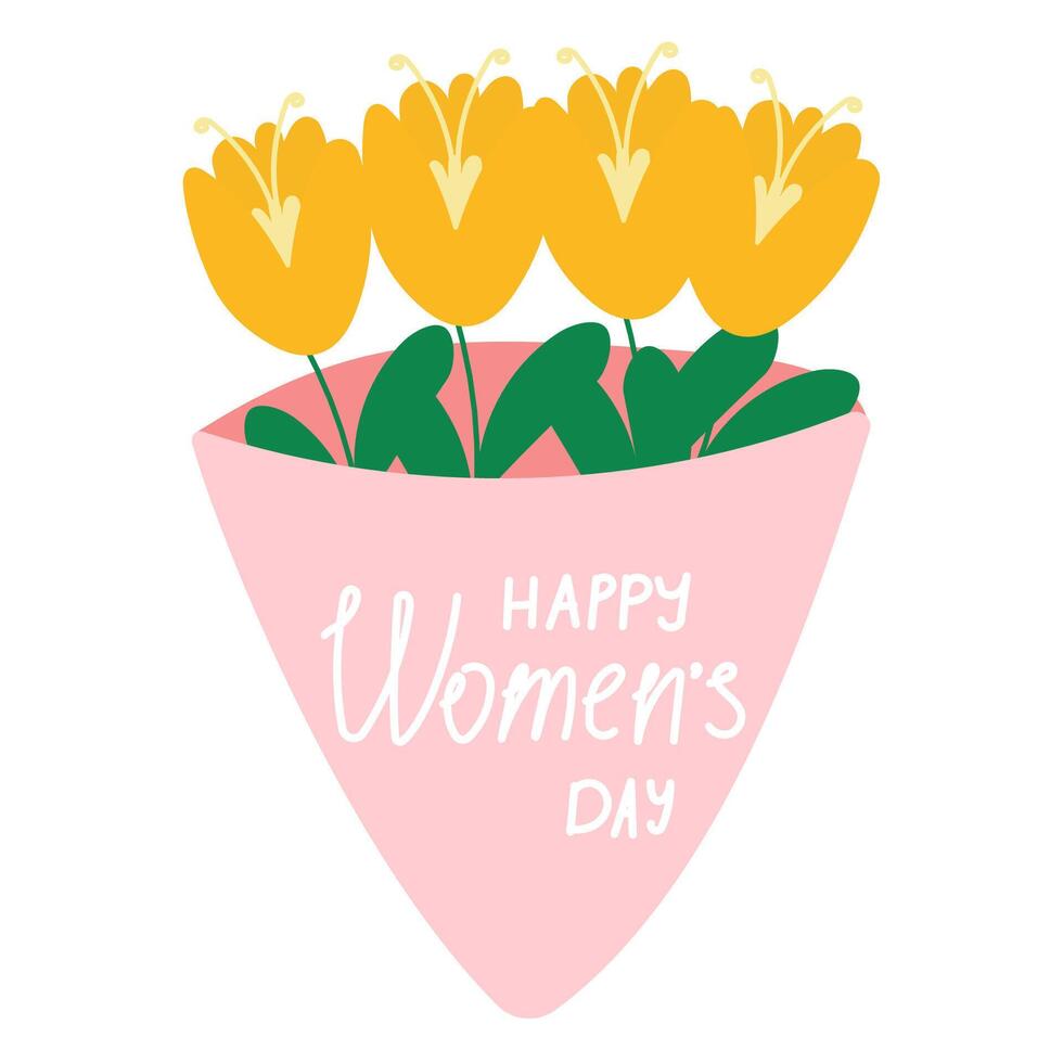 Greeting card honor of International Womens Day vector