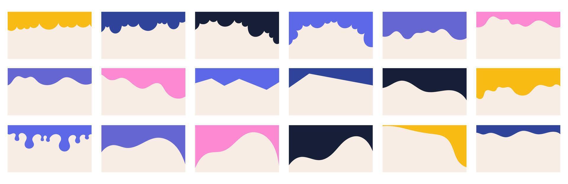 Array of varied shapes for use in website headers or footers. Separator ...