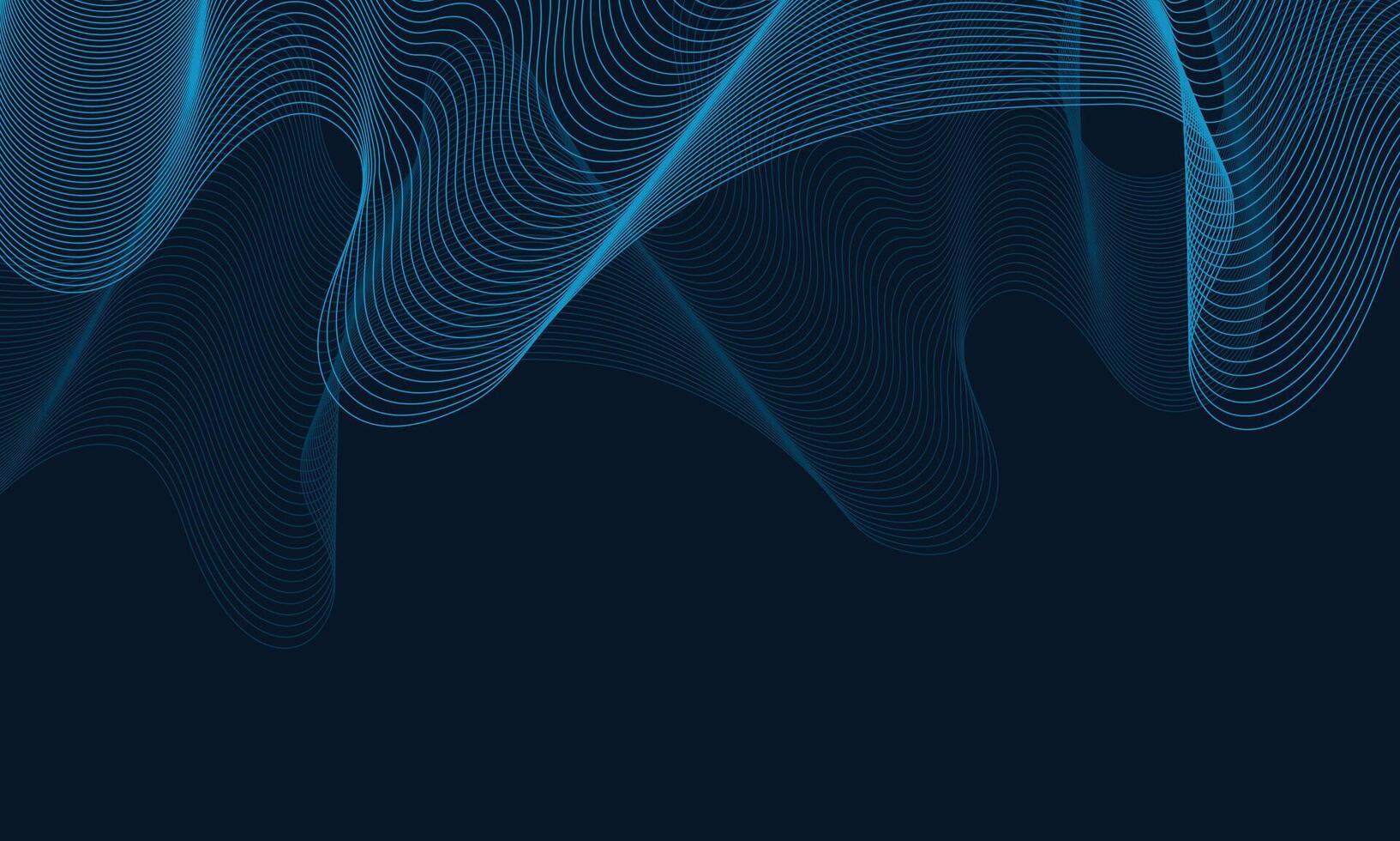 Blank background with wavy curved abstract lines vector