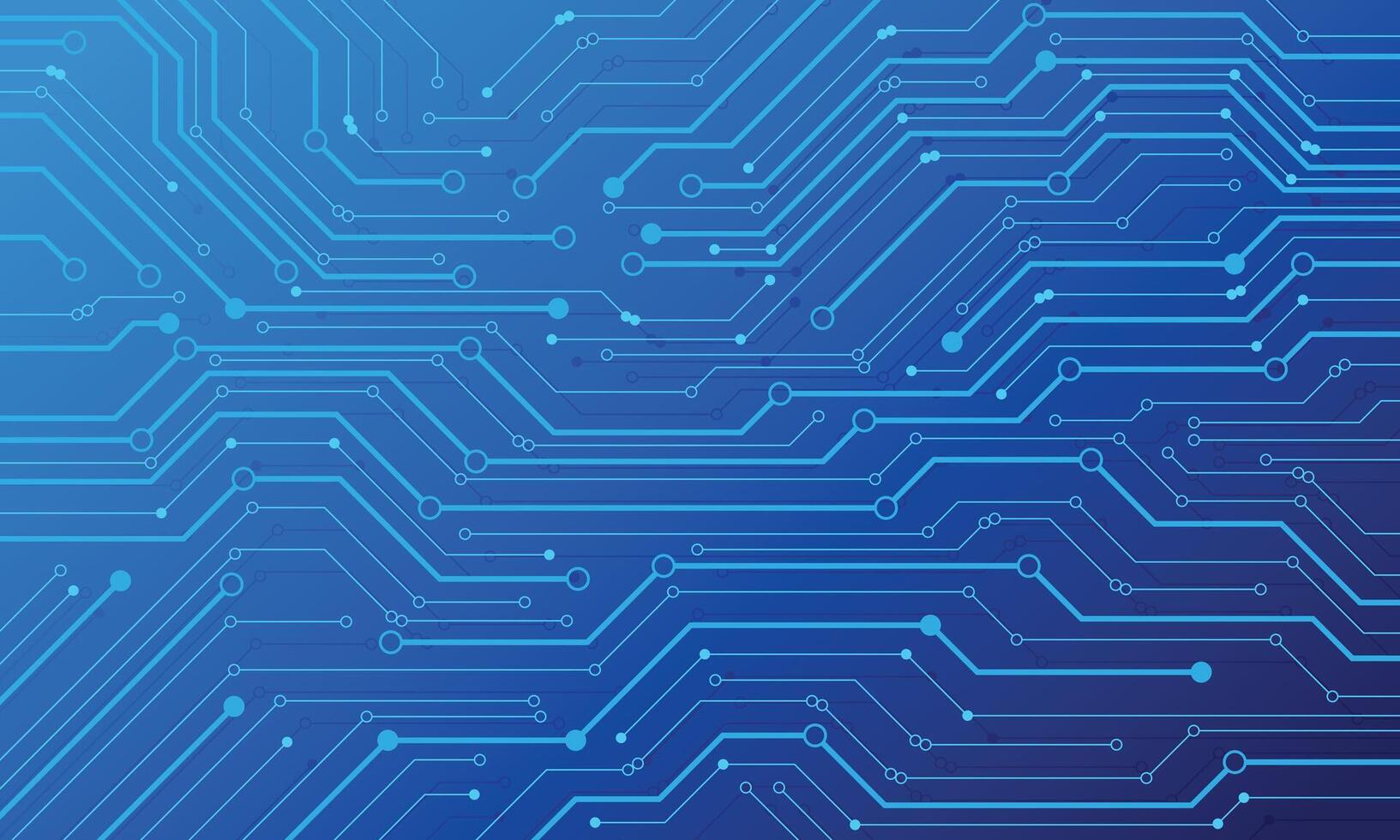 Blue circuit board structure. Science and technology design vector