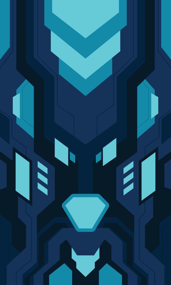 Abstract geometric futuristic technology flat design wallpaper vector