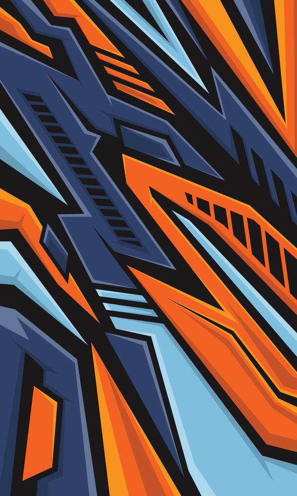 Sports jersey fabric template design. Racing background. Car wrap design vector