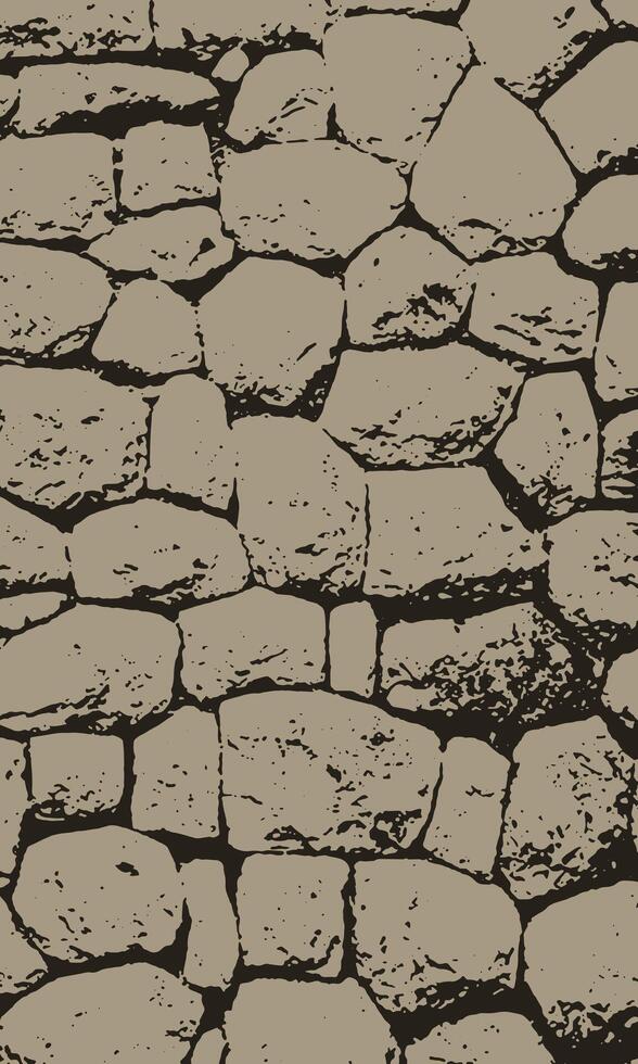 Textured stone wall abstract wallpaper. Vector illustration