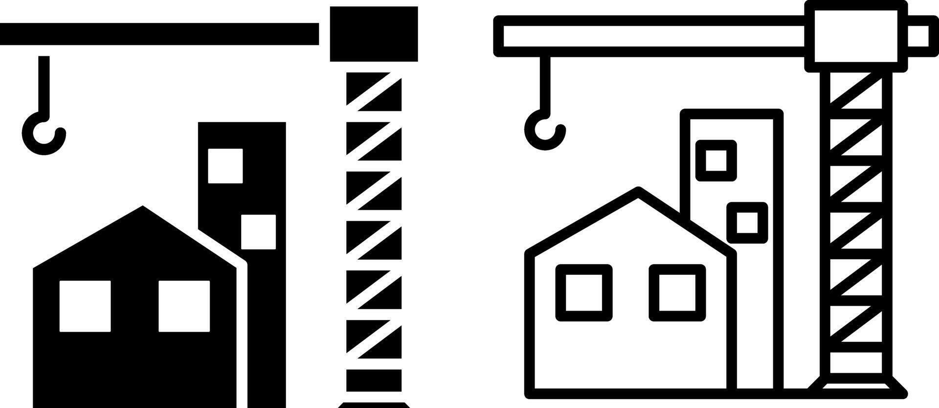 construcción icono, firmar, o símbolo en glifo y línea estilo aislado en transparente antecedentes. vector ilustración