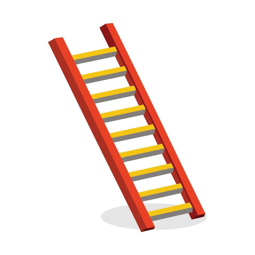 escalera aislado plano vector ilustración