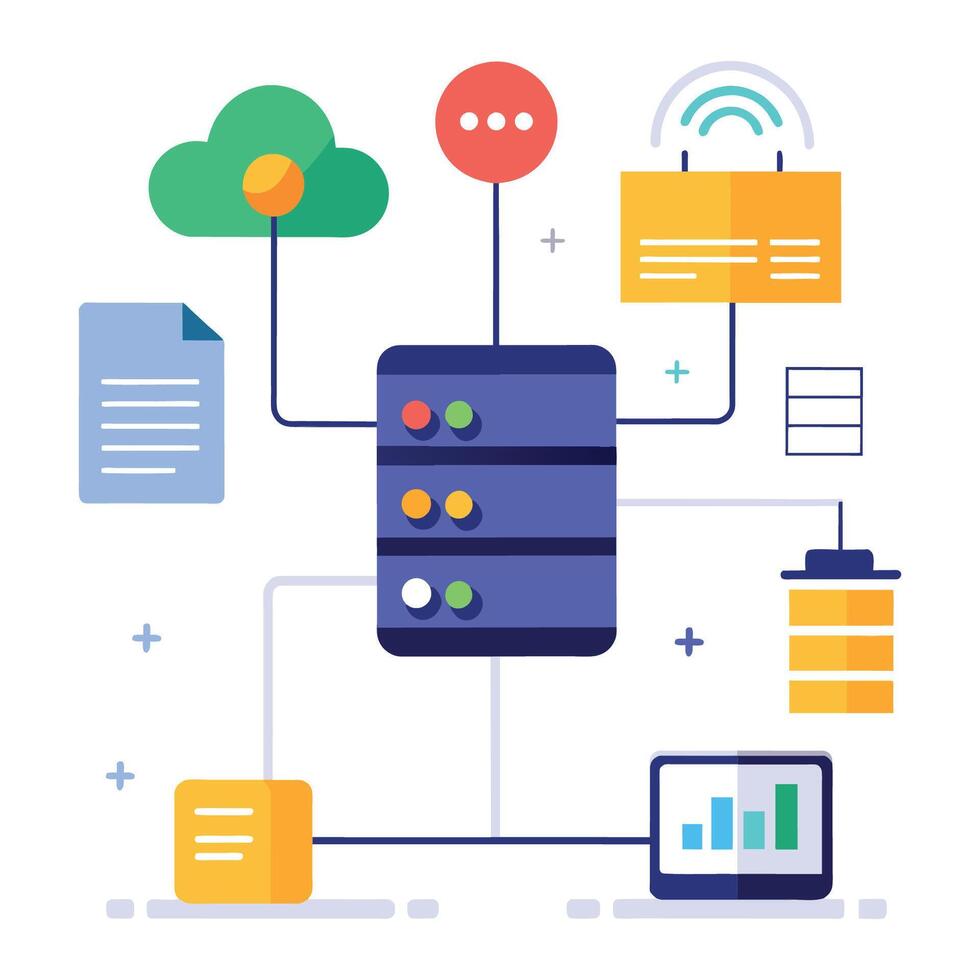 Data access isolated vector illustration.