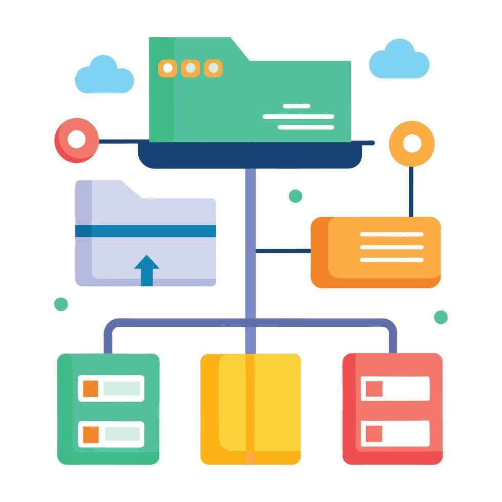 Data access ftp Configuration isolated vector illustration.