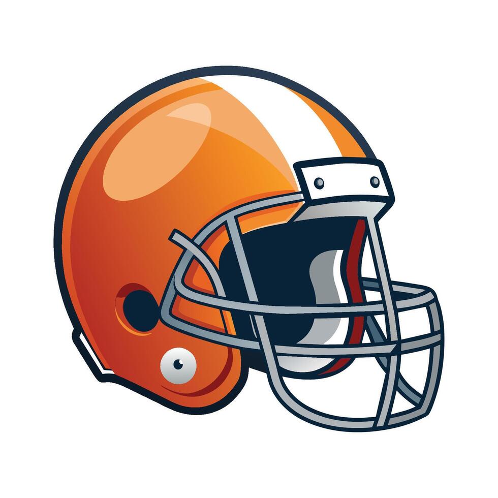 American football helmet flat vector illustration