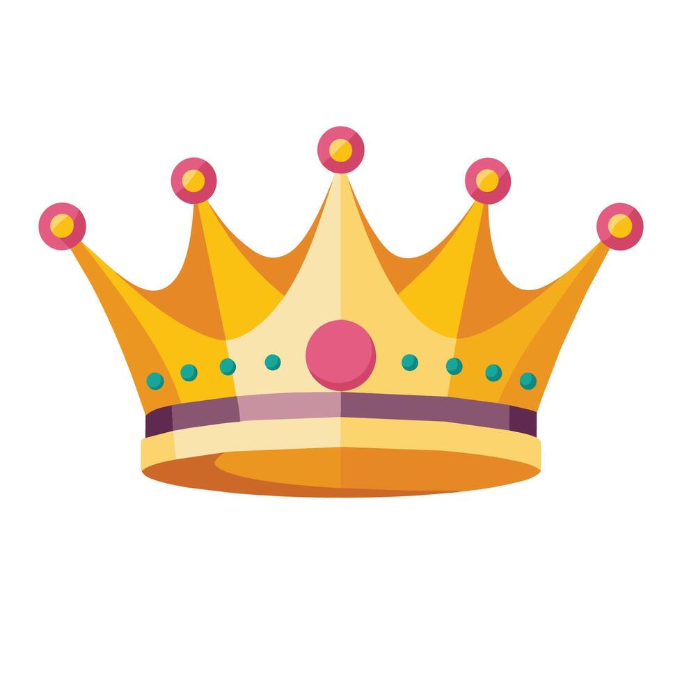 Crown isolated flat vector illustration