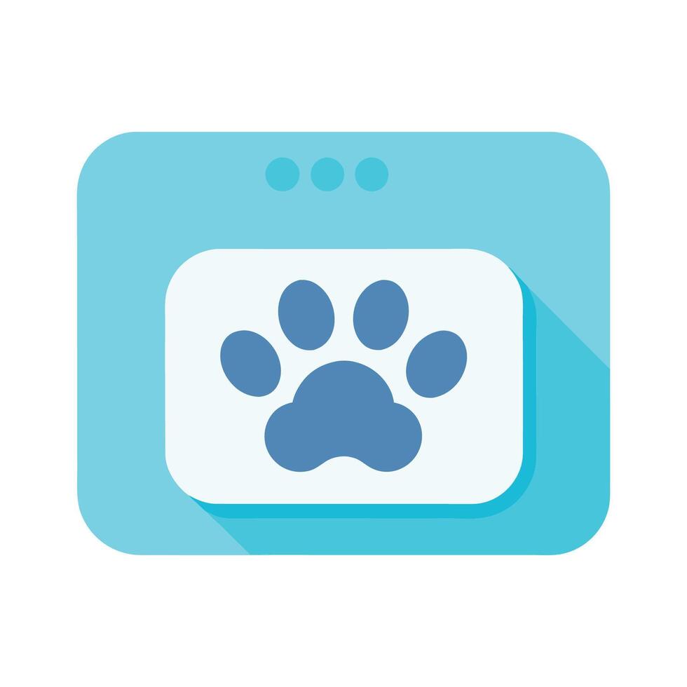 Paw isolated flat vector illustration.