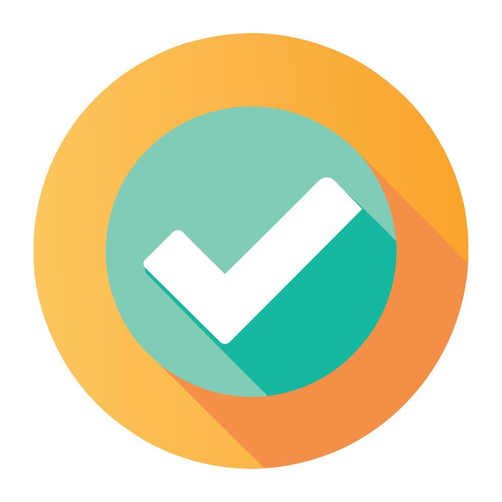 Checkmark vector illustration on white background.
