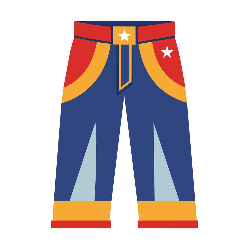 American pant flat vector illustration