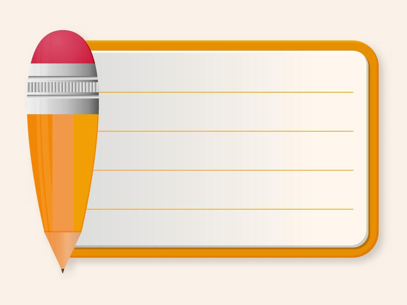 illustration of pencil and pen with paper vector